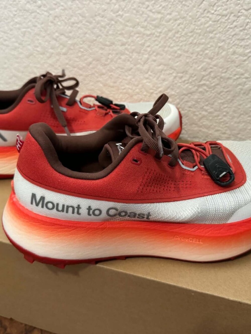 Womens size 7 Mount to Coast H1 running shoes Sedona edition (Orange and white)